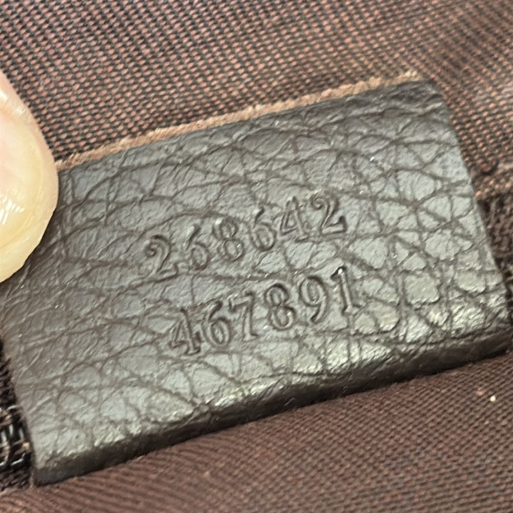 Gucci GG Canvas Abbey D-Ring Crossbody Bag Dark Brown Canvas & Leather - Picture 14 of 16
